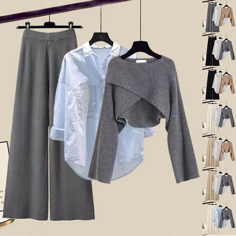 Kendall | Stylish knitted dress set 3pcs Sweater