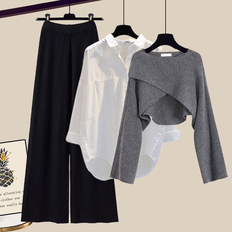 Kendall | Stylish knitted dress set 3pcs Sweater